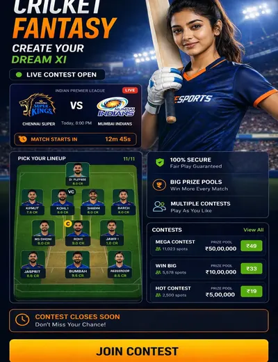 DREAM777 (dream 777 game) fantasy cricket & matchday visual 3